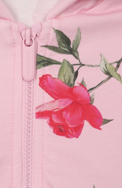 Хлопковая толстовка MONNALISA светло-розового цвета по цене 16800 руб., арт. 19G800, фото 3 Хлопковая толстовка MONNALISA, арт. 19G800, фото 3