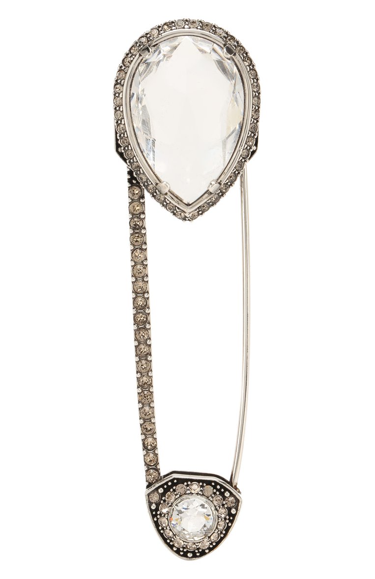 Женская брошь ALEXANDER MCQUEEN серебряного цвета, арт. 584277/J160Y | Фото 1 (Статус проверки: Проверена категория; Материал: Металл; Региональные ограничения белый список (Axapta Mercury): Не проставлено; Нос: Не проставлено)