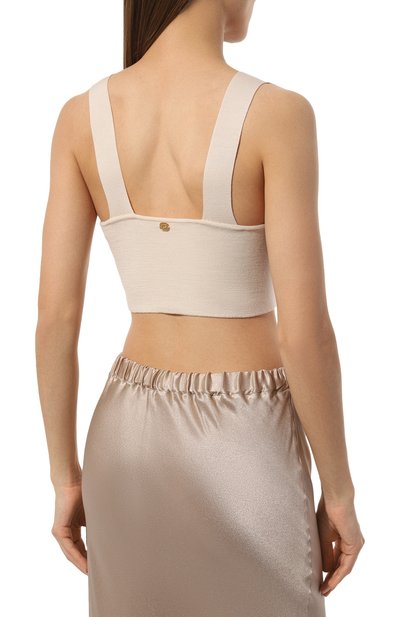 Топ из шерсти и шелка COSY SUNDAY кремового цвета по цене 37800 руб., арт. S1AT015CG, фото 4 Топ из шерсти и шелка COSY SUNDAY, арт. S1AT015CG, фото 4