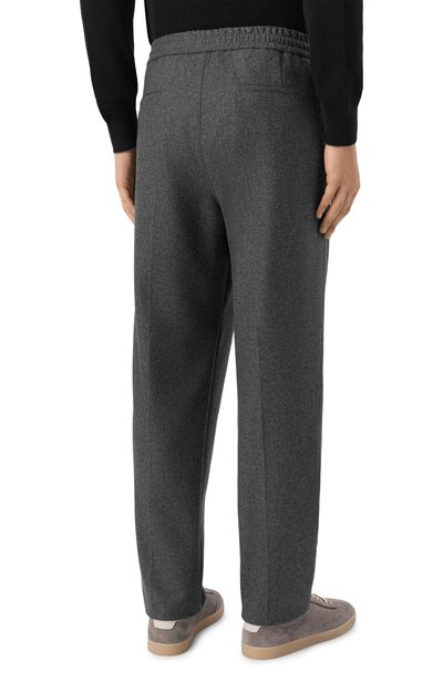 Шерстяные брюки BRUNELLO CUCINELLI темно-серого цвета по цене 138500 руб., арт. M038PE1710, фото 4 Шерстяные брюки BRUNELLO CUCINELLI, арт. M038PE1710, фото 4