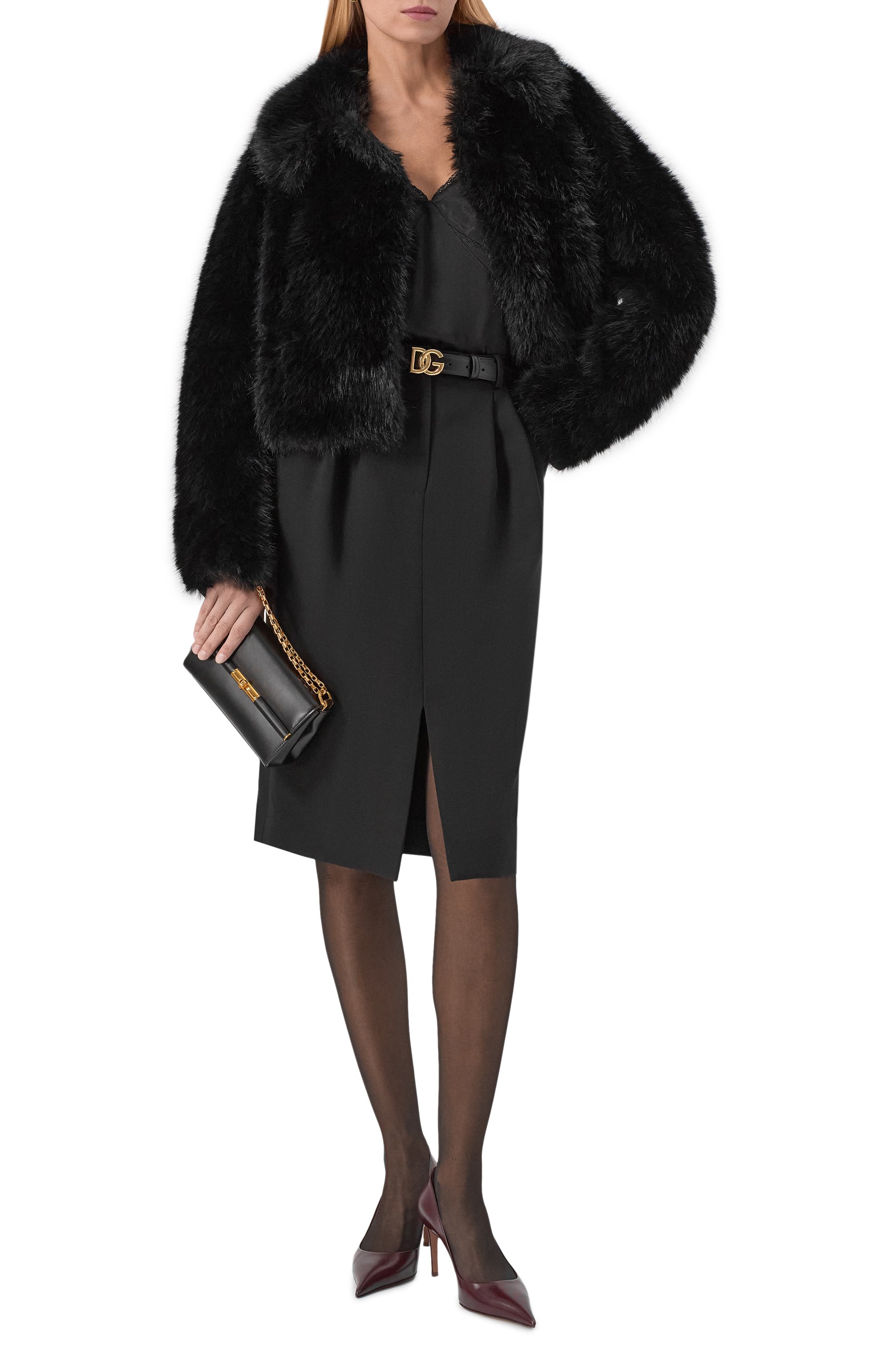 Шерстяная юбка DOLCE & GABBANA черного цвета по цене 131500 руб., арт. F4C08T/FU2L8, фото 2 Шерстяная юбка DOLCE & GABBANA, арт. F4C08T/FU2L8, фото 2