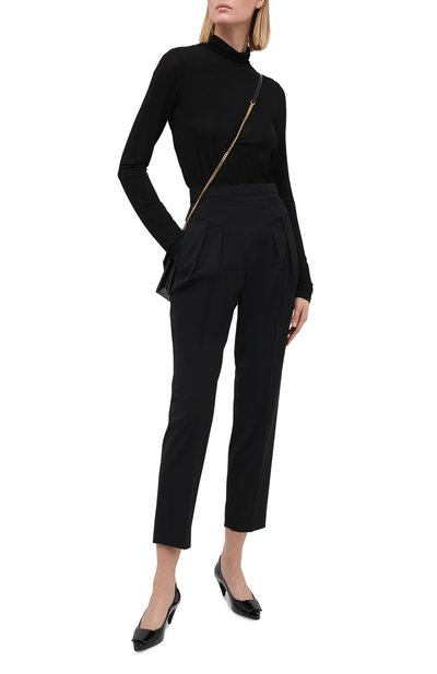Брюки из вискозы и шерсти REDVALENTINO черного цвета по цене 35700 руб., арт. UR0RBD40/WBP, фото 2 Брюки из вискозы и шерсти REDVALENTINO, арт. UR0RBD40/WBP, фото 2