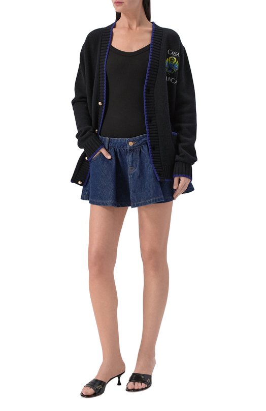 Кардиган из шерсти и кашемира Casablanca U-W-SP26-KW-1201-01 Синий  U-W-SP26-KW-1201-01 Фото 2