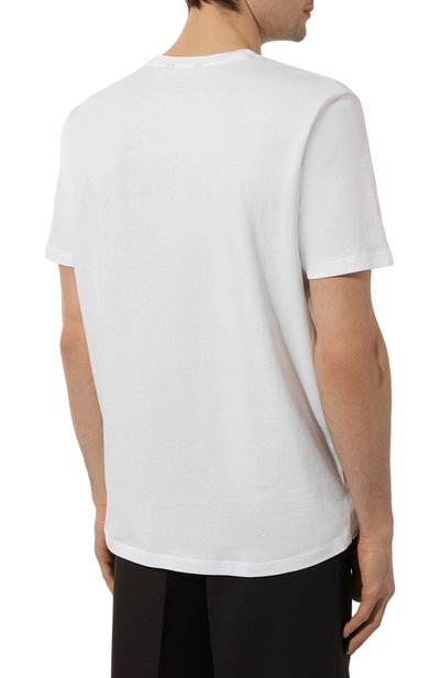 Хлопковая футболка 7 FOR ALL MANKIND белого цвета по цене 10450 руб., арт. JSLM332PWH, фото 4 Хлопковая футболка 7 FOR ALL MANKIND, арт. JSLM332PWH, фото 4
