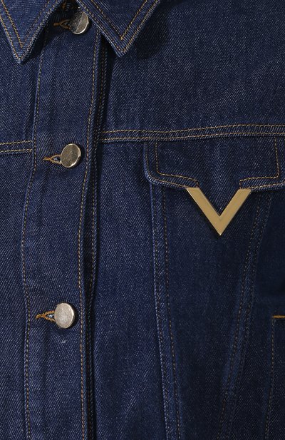 Джинсовая куртка VALENTINO темно-синего цвета по цене 128500 руб., арт. RB3DC01D4BD, фото 5 Джинсовая куртка VALENTINO, арт. RB3DC01D4BD, фото 5
