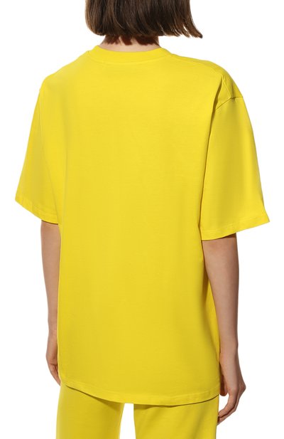 Хлопковая футболка MSGM желтого цвета по цене 19950 руб., арт. 3241MDM178 227298, фото 4 Хлопковая футболка MSGM, арт. 3241MDM178 227298, фото 4