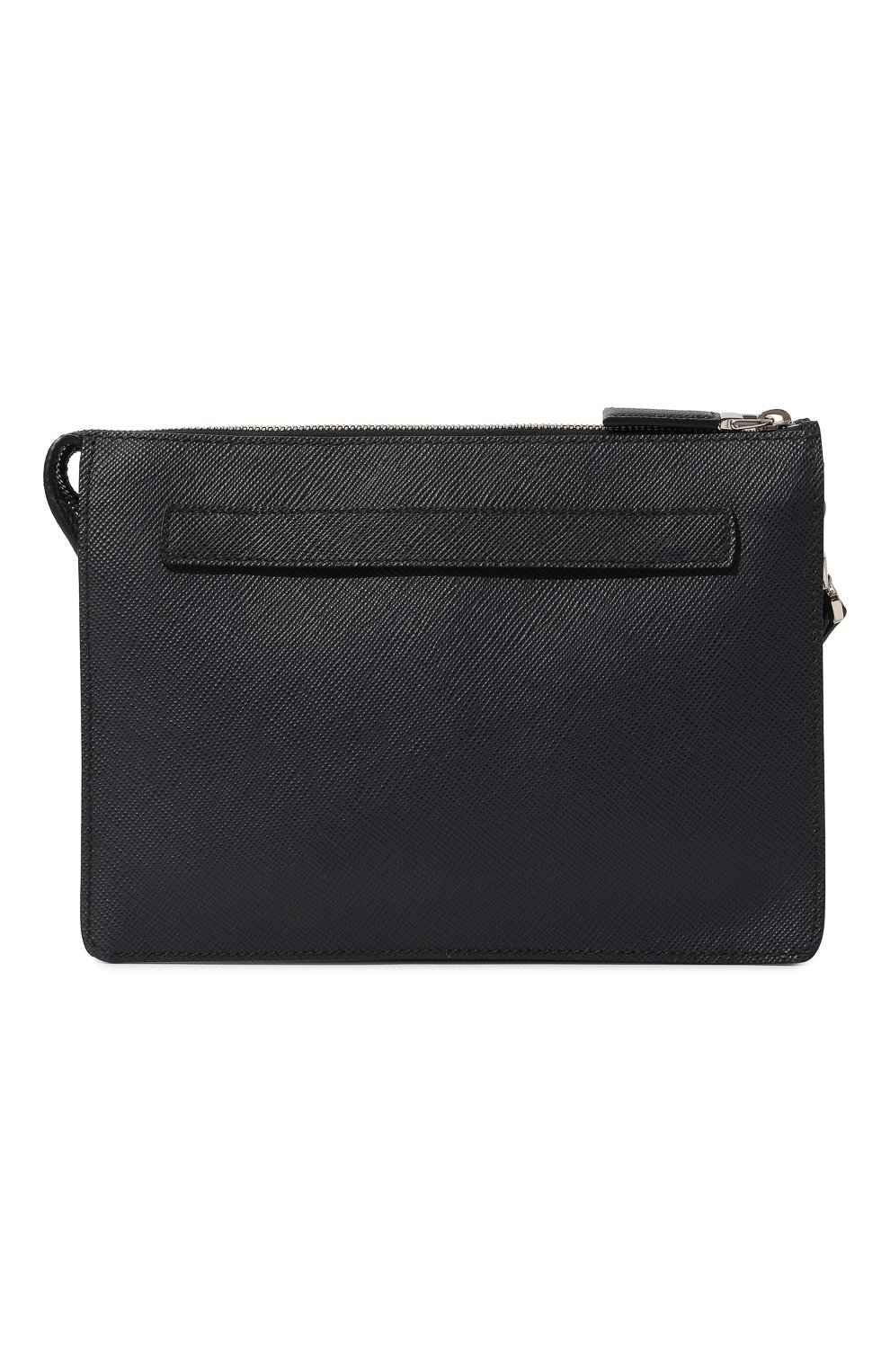 Кожаная борсетка PRADA темно-синего цвета по цене 175000 руб., арт. 2VF019-2FAD-F0216-OOO, фото 6 Кожаная борсетка PRADA, арт. 2VF019-2FAD-F0216-OOO, фото 6