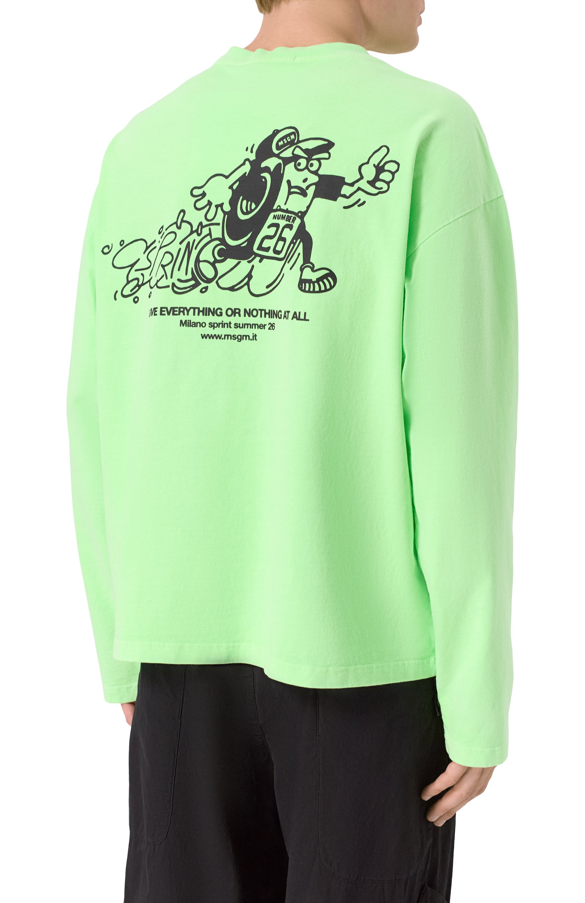 Хлопковый лонгслив MSGM, арт. 4040MM83SE/267095, фото 4