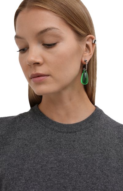 Набор из трех серег ALEXANDER MCQUEEN зеленого цвета по цене 75900 руб., арт. 669614/I11WY, фото 2 Набор из трех серег ALEXANDER MCQUEEN, арт. 669614/I11WY, фото 2
