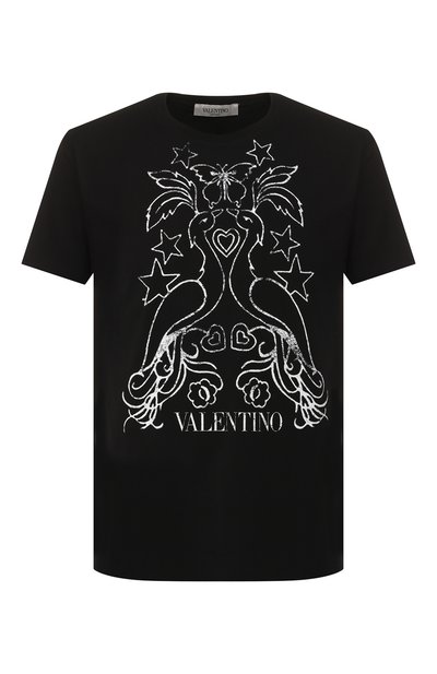 Женская хлопковая футболка VALENTINO, арт. RB0MG01P4LW