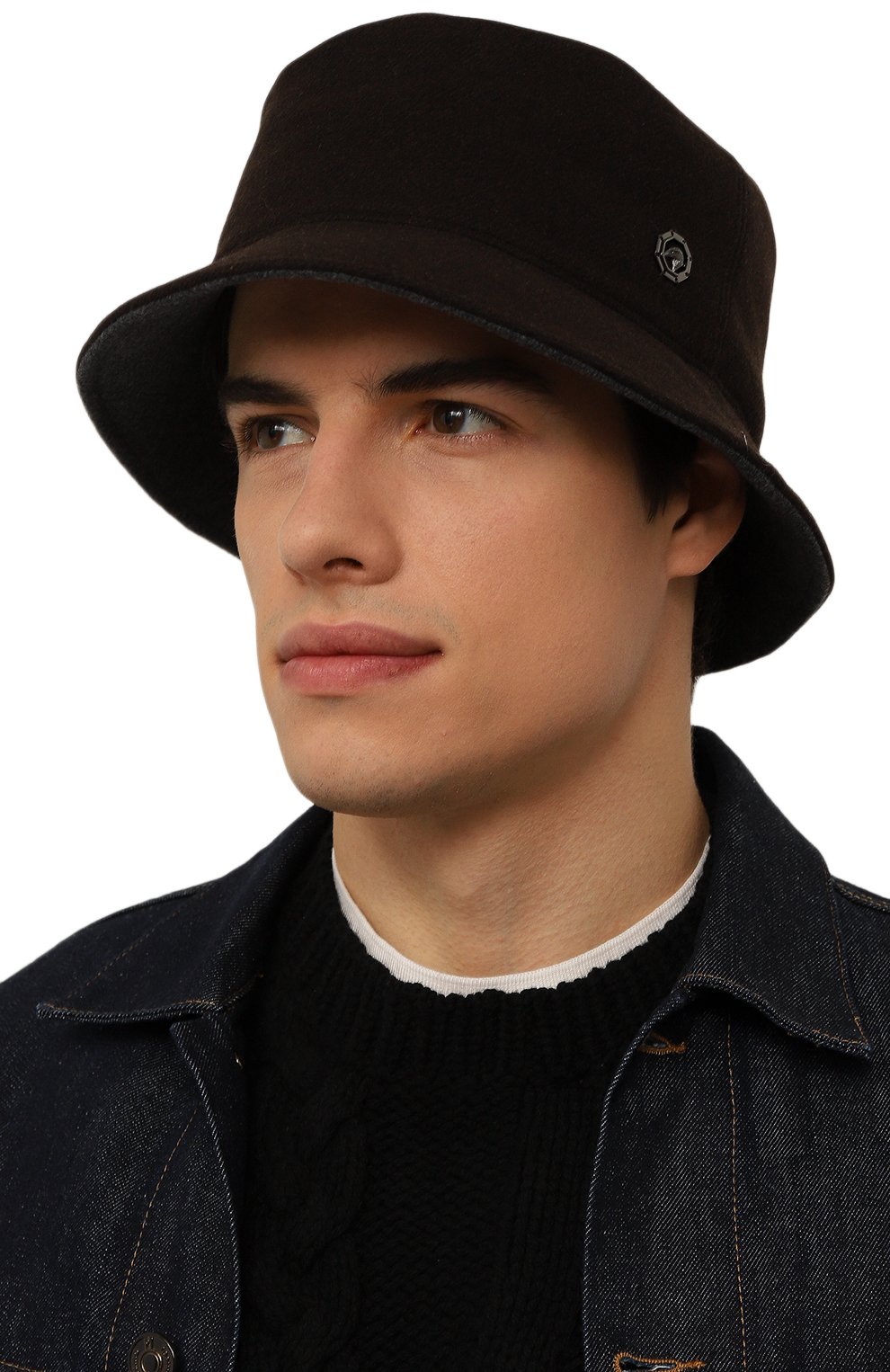 Шерстяная панама STEFANO RICCI коричневого цвета по цене 69600 руб., арт. MCV3300070/W0001P, фото 2 Шерстяная панама STEFANO RICCI, арт. MCV3300070/W0001P, фото 2