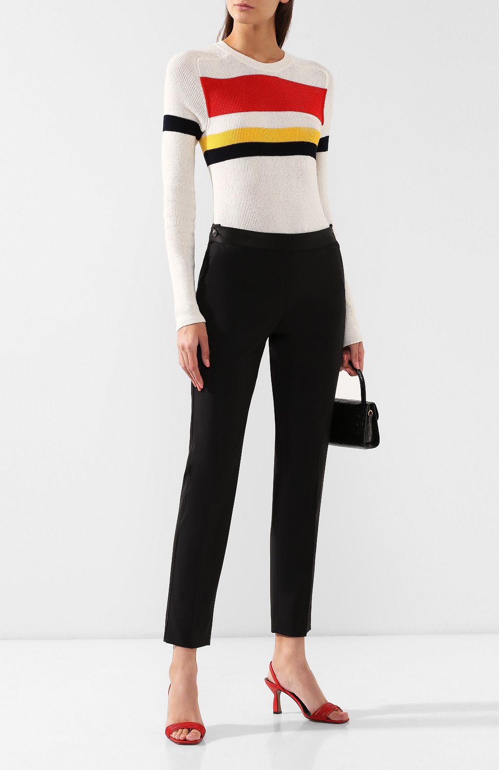 Шерстяные брюки VICTORIA BECKHAM, арт. TR TUX 2750 PSS19 LIGHT TAIL0RING, фото 2