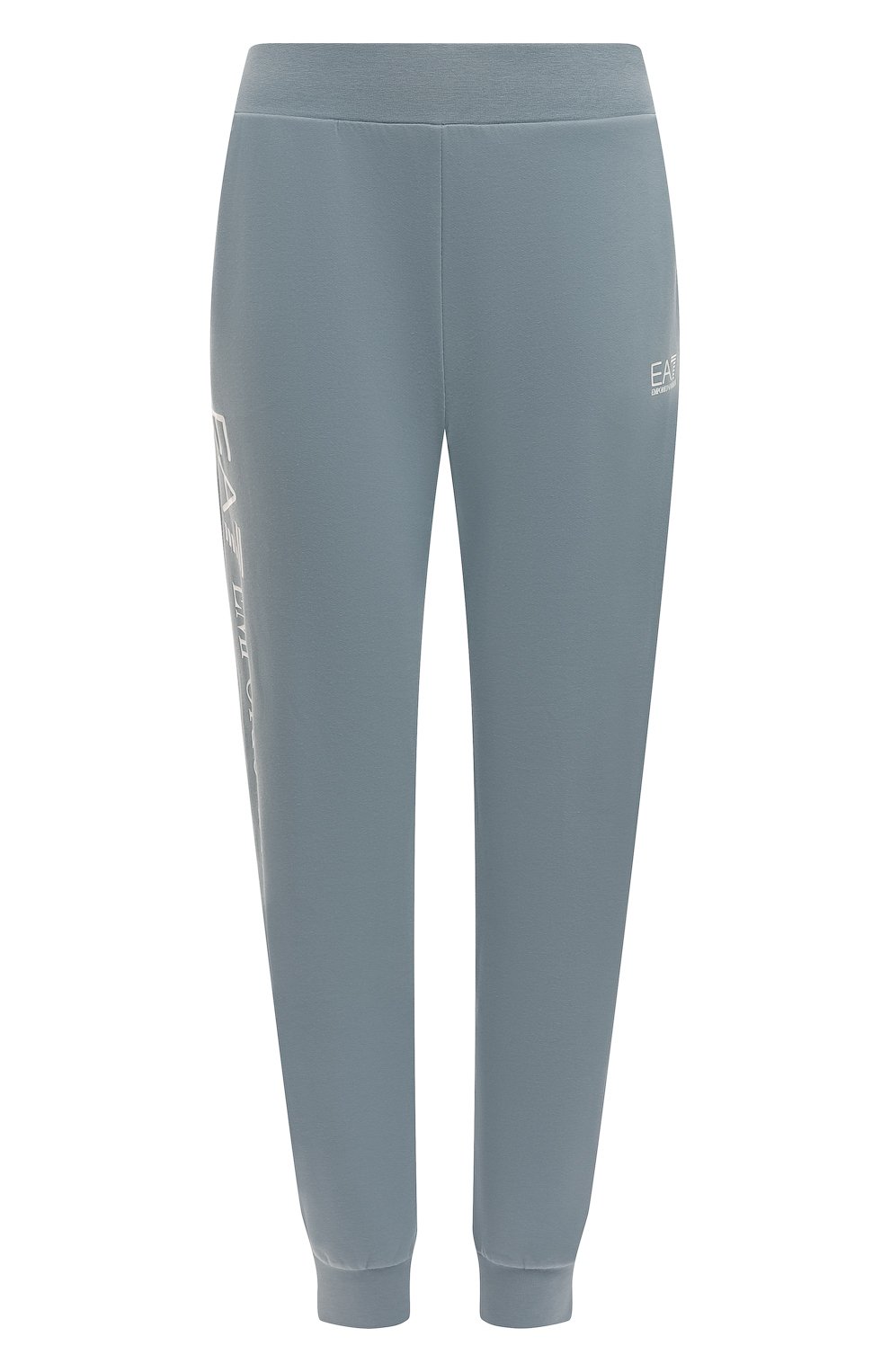 Хлопковые джоггеры EA7 голубого цвета по цене 10400 руб., арт. 8NTP85/TJTXZ, фото 1 Хлопковые джоггеры EA7, арт. 8NTP85/TJTXZ, фото 1