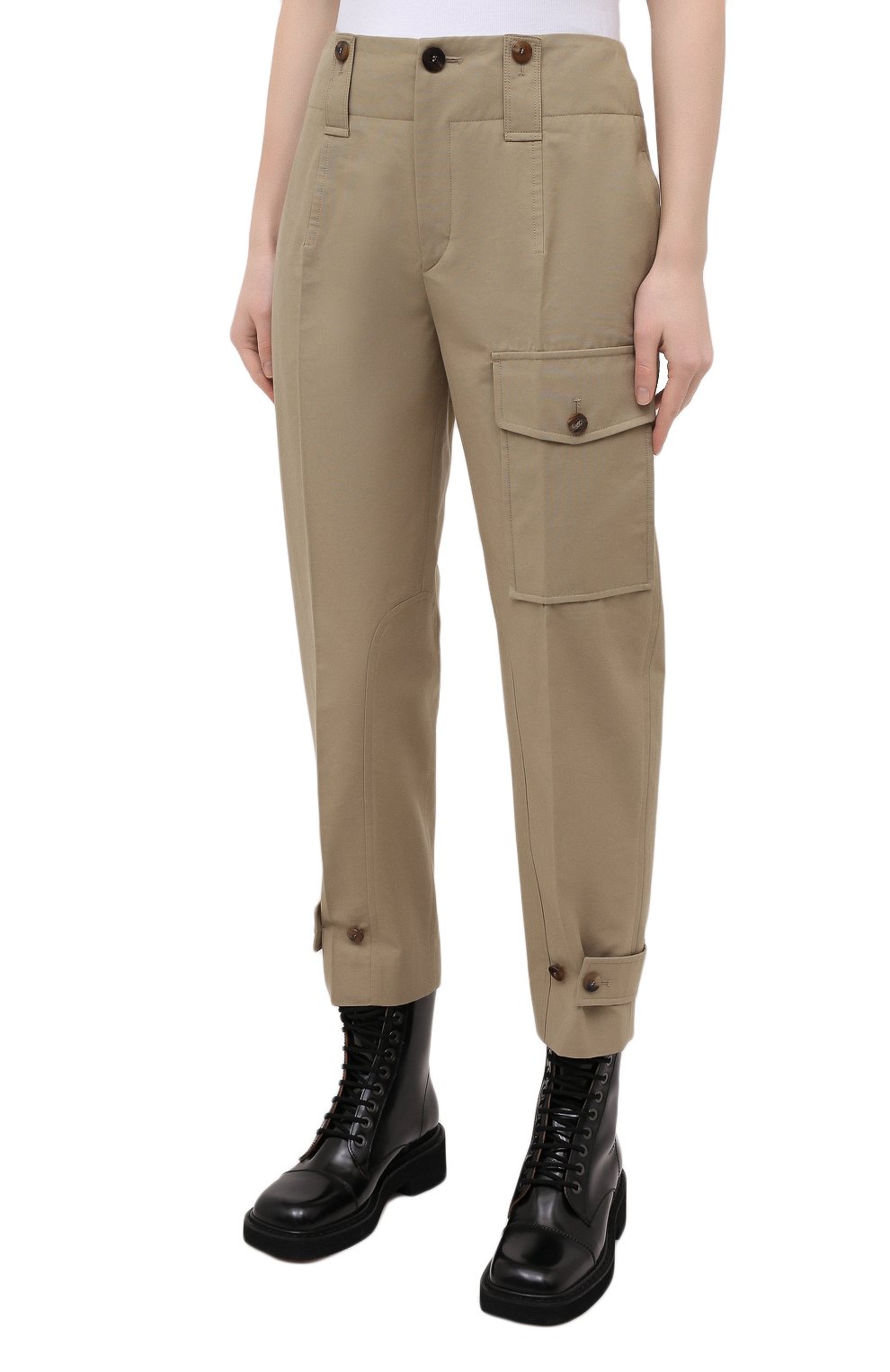 Хлопковые брюки CHLOÉ, арт. CHC21SPA41047, фото 3