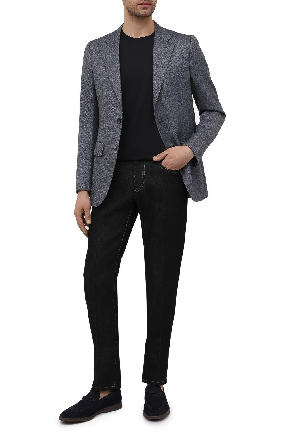 Замшевые лоферы MORESCHI темно-синего цвета по цене 51600 руб., арт. 43810/GP/CR0AZIA/F.NAPPA, фото 2 Замшевые лоферы MORESCHI, арт. 43810/GP/CR0AZIA/F.NAPPA, фото 2