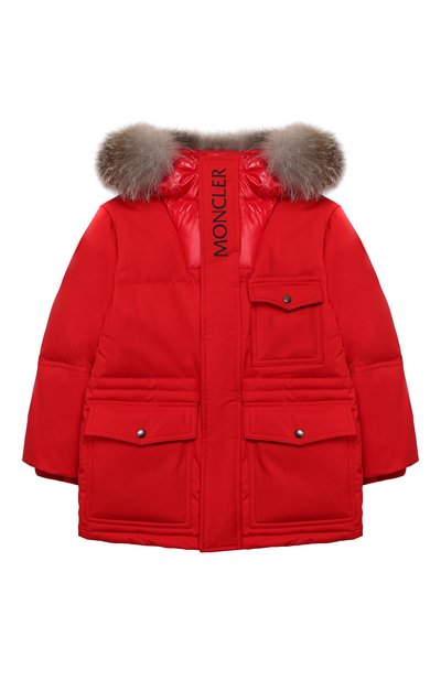 Пуховик с меховой отделкой на капюшоне MONCLER ENFANT, арт. E2-954-42369-25-53066/4-6A, фото 1