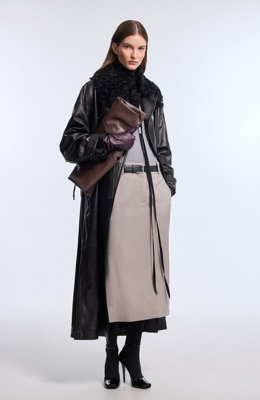 Кожаный тренч Ann Demeulemeester B0013109/LT038 Чёрный  B0013109/LT038 Фото 6