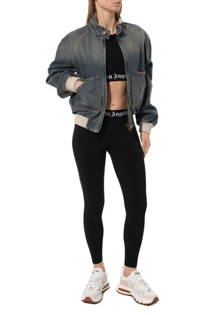 Легинсы PALM ANGELS черного цвета по цене 32100 руб., арт. PWVG016S24FAB001, фото 2 Легинсы PALM ANGELS, арт. PWVG016S24FAB001, фото 2