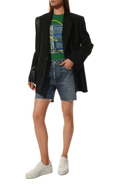 Хлопковая футболка MAISON MARGIELA зеленого цвета по цене 43050 руб., арт. S51GC0514/S20079, фото 2 Хлопковая футболка MAISON MARGIELA, арт. S51GC0514/S20079, фото 2
