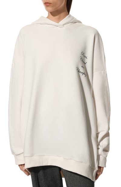 Хлопковое худи SEVEN LAB молочного цвета по цене 14700 руб., арт. HMO RCC-019 milk, фото 3 Хлопковое худи SEVEN LAB, арт. HMO RCC-019 milk, фото 3