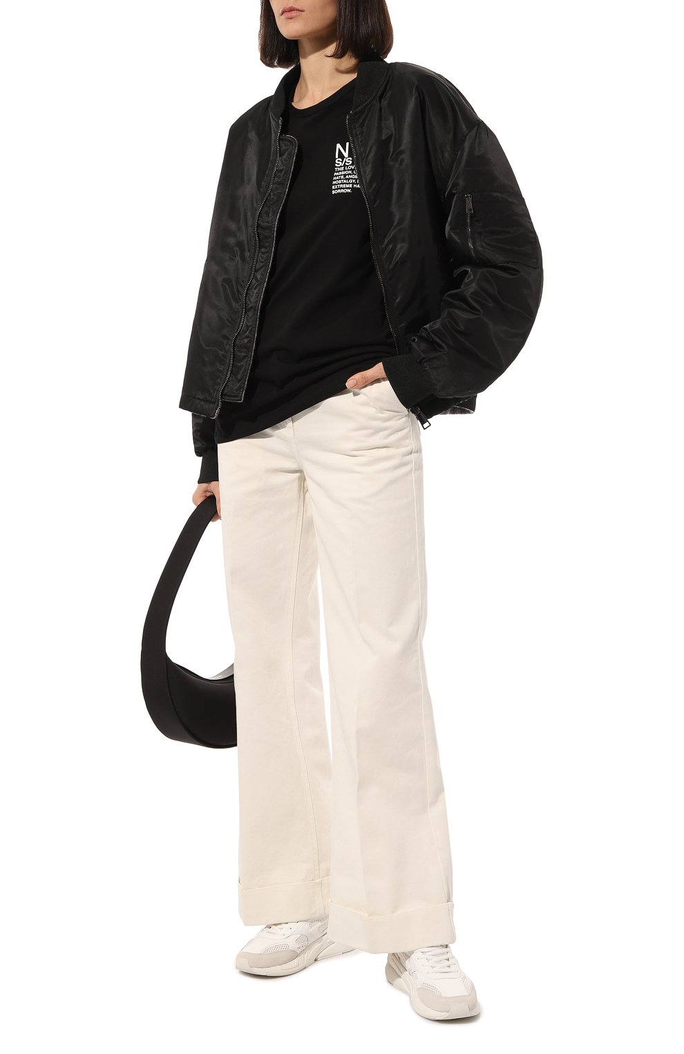 Хлопковая футболка N21 черного цвета по цене 20650 руб., арт. N2S/F051/6328, фото 2 Хлопковая футболка N21, арт. N2S/F051/6328, фото 2