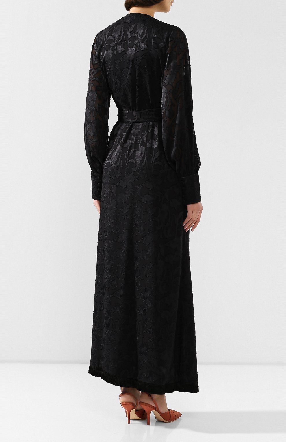 Платье-макси ALEXIS черного цвета по цене 61700 руб., арт. A4190417-5758, фото 4 Платье-макси ALEXIS, арт. A4190417-5758, фото 4