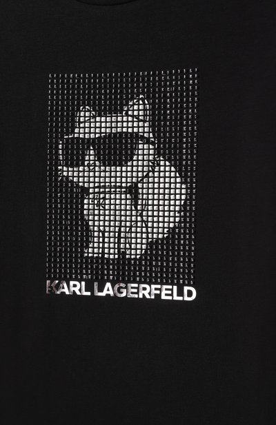 Хлопковая футболка KARL LAGERFELD KIDS, арт. Z30489, фото 3