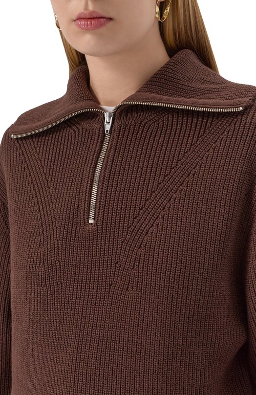 Свитер из хлопка и вискозы Juun.J JW5X51W05 Коричневый  JW5X51W05 Фото 5