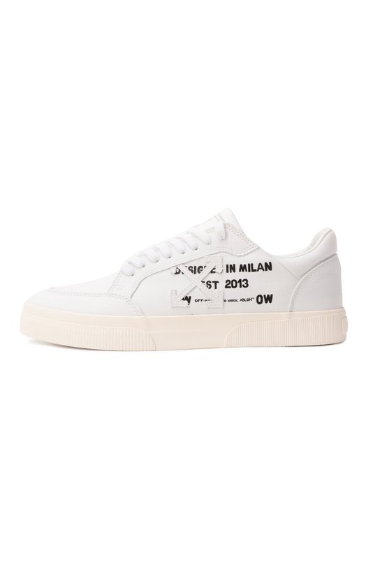 Текстильные кеды New Low Vulcanized Off-White 0MIA293S25FAB002 Белый  0MIA293S25FAB002 Фото 4