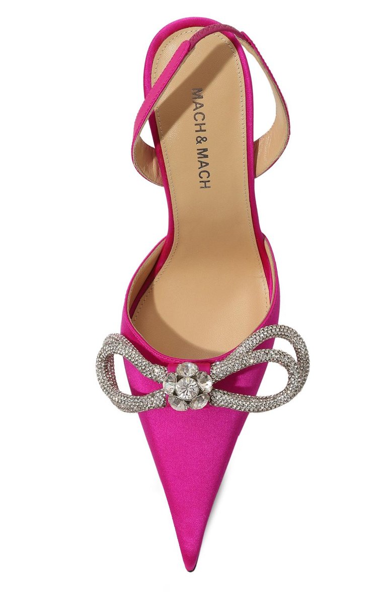 Текстильные туфли double bow 110 MACH & MACH, арт. PF23S0280CRP611 FUCHSIA, фото 6
