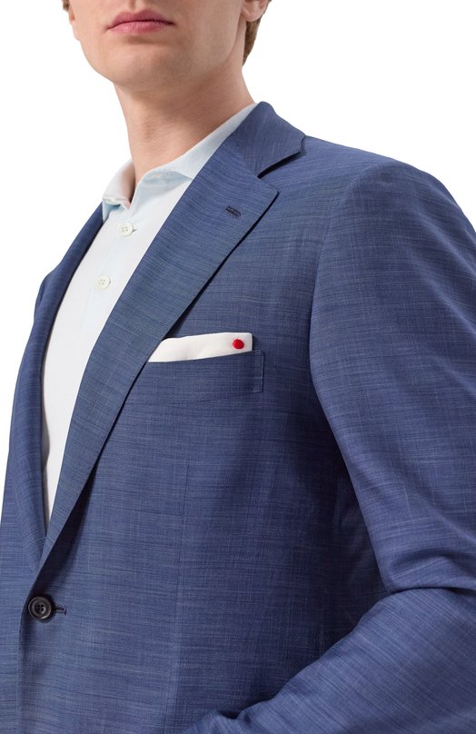 Костюм из шерсти и шелка Kiton UA81K0669G Синий  UA81K0669G Фото 6