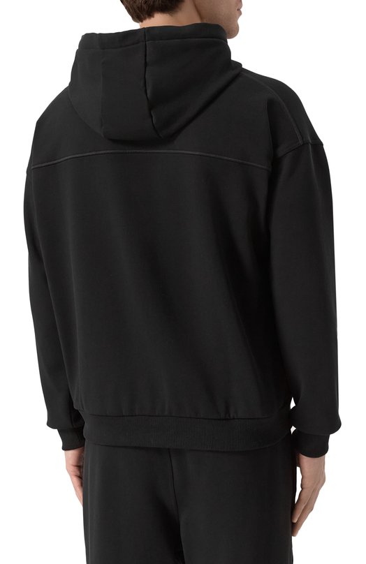Хлопковое худи Zegna N6MH0/194 Чёрный  N6MH0/194 Фото 4