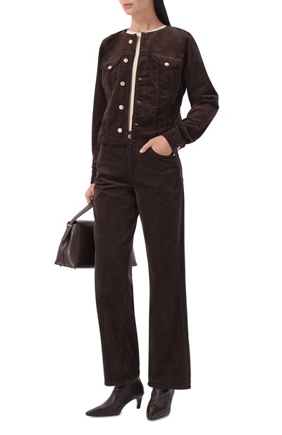 Вельветовые брюки 7 FOR ALL MANKIND темно-коричневого цвета по цене 32950 руб., арт. 7U4N0V64-1LP, фото 2 Вельветовые брюки 7 FOR ALL MANKIND, арт. 7U4N0V64-1LP, фото 2