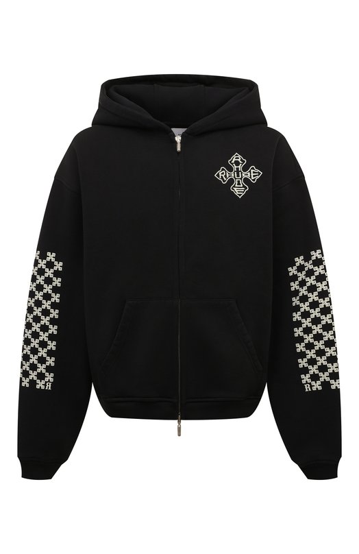 Хлопковая толстовка Rhude RHPF24H005012 Чёрный RHPF24H005012
