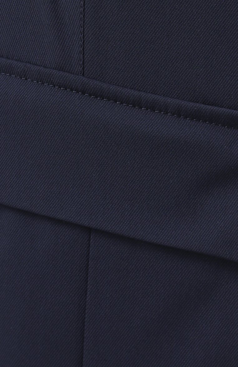 Мужские брюки-карго CORNELIANI темно-синего цвета, арт. 254L02-2518518 | Фото 6 (Материал сплава: Проставлено; Длина (брюки, джинсы): Стандартные; Материал внешний: Шерсть, Синтетический материал; Драгоценные камни: Проставлено; Случай: Повседневный; Силуэт М (брюки): Карго; Стили: Кэжуэл)