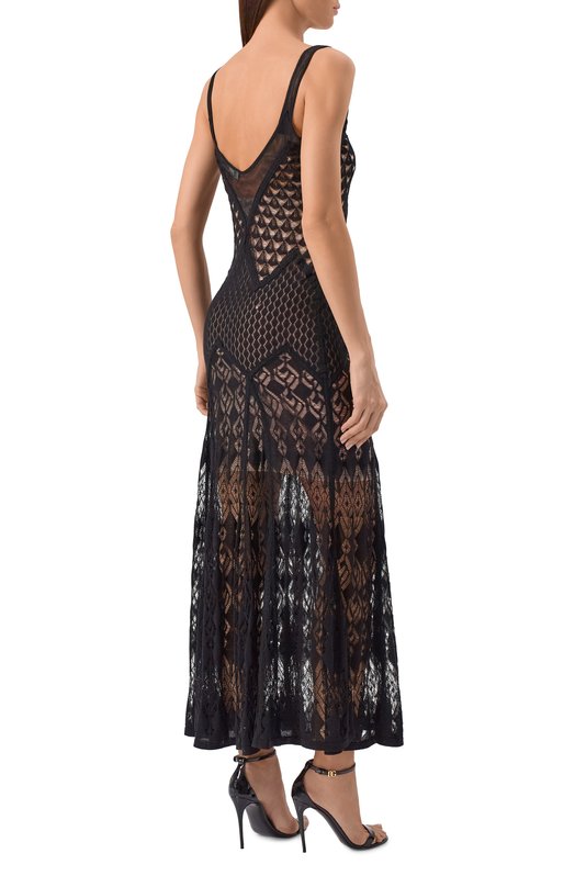 Хлопковое платье Blumarine 2A742A Чёрный  2A742A Фото 3