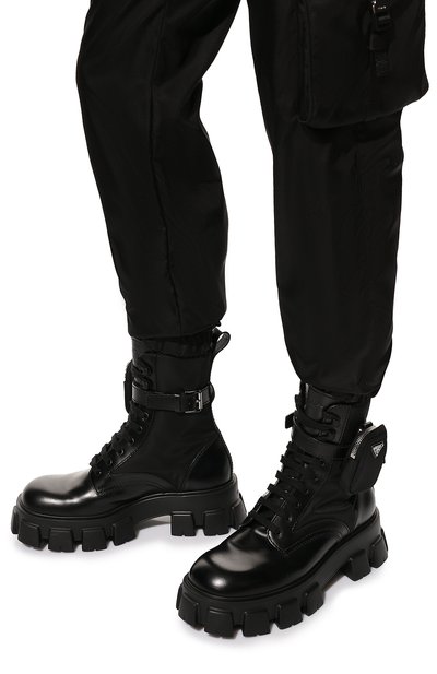 Комбинированные ботинки monolith PRADA, арт. 2UE007-3LFR-F0002-D002, фото 3