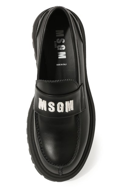 Кожаные лоферы MSGM KIDS, арт. 72549 VAR.1/28-35, фото 4