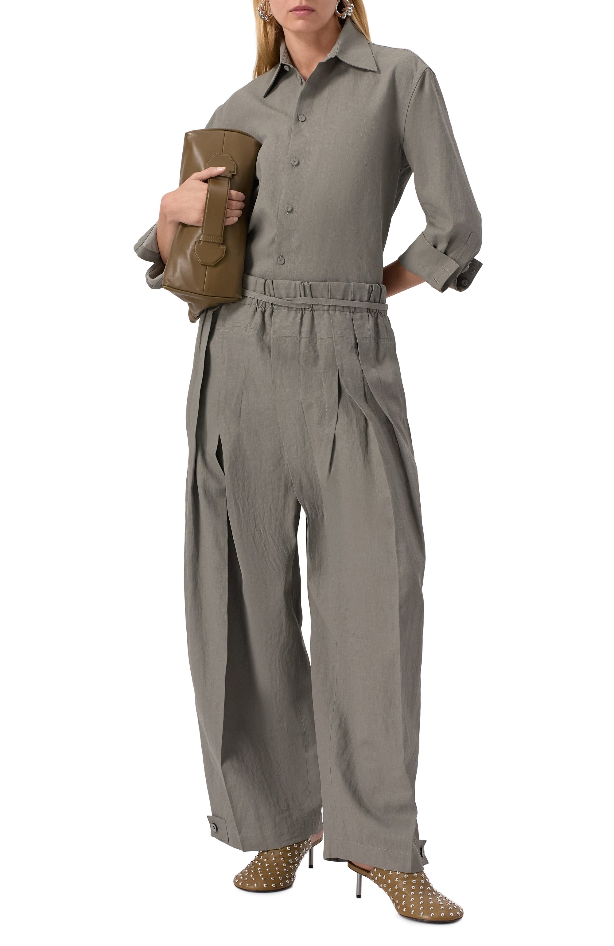 Льняная рубашка JIL SANDER, арт. J02DL0205/J60001, фото 2