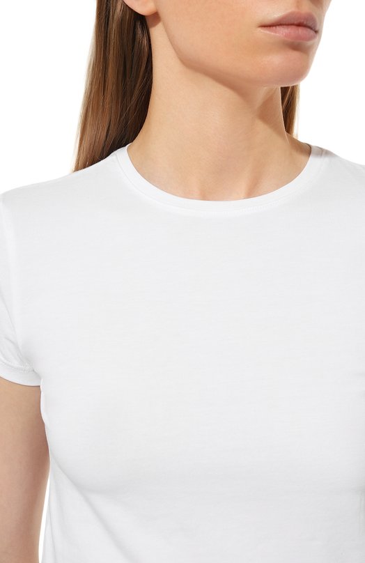 Хлопковая футболка ATM Anthony Thomas Melillo Белый, фото 5