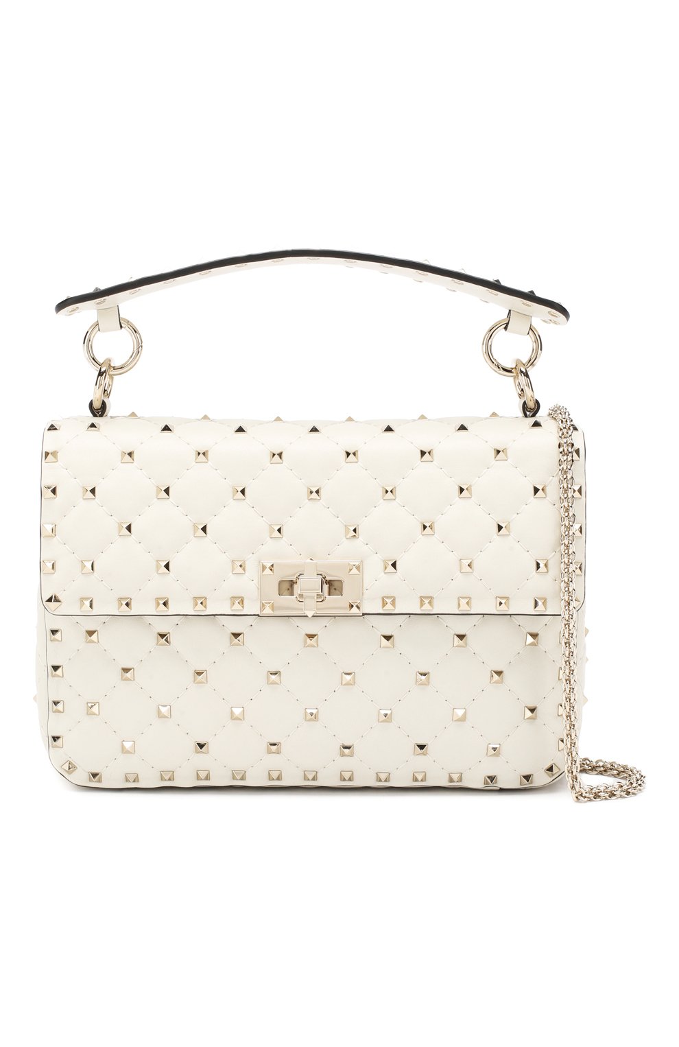 Сумка rockstud spike medium VALENTINO кремового цвета по цене 334500 руб., арт. RW2B0122/NAP, фото 6 Сумка rockstud spike medium VALENTINO, арт. RW2B0122/NAP, фото 6