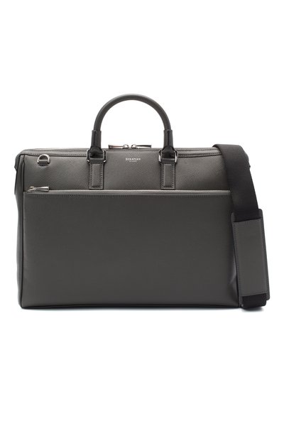 Кожаная сумка для ноутбука SERAPIAN серого цвета по цене 134000 руб., арт. SEV0LMLL6198M38B, фото 5 Кожаная сумка для ноутбука SERAPIAN, арт. SEV0LMLL6198M38B, фото 5