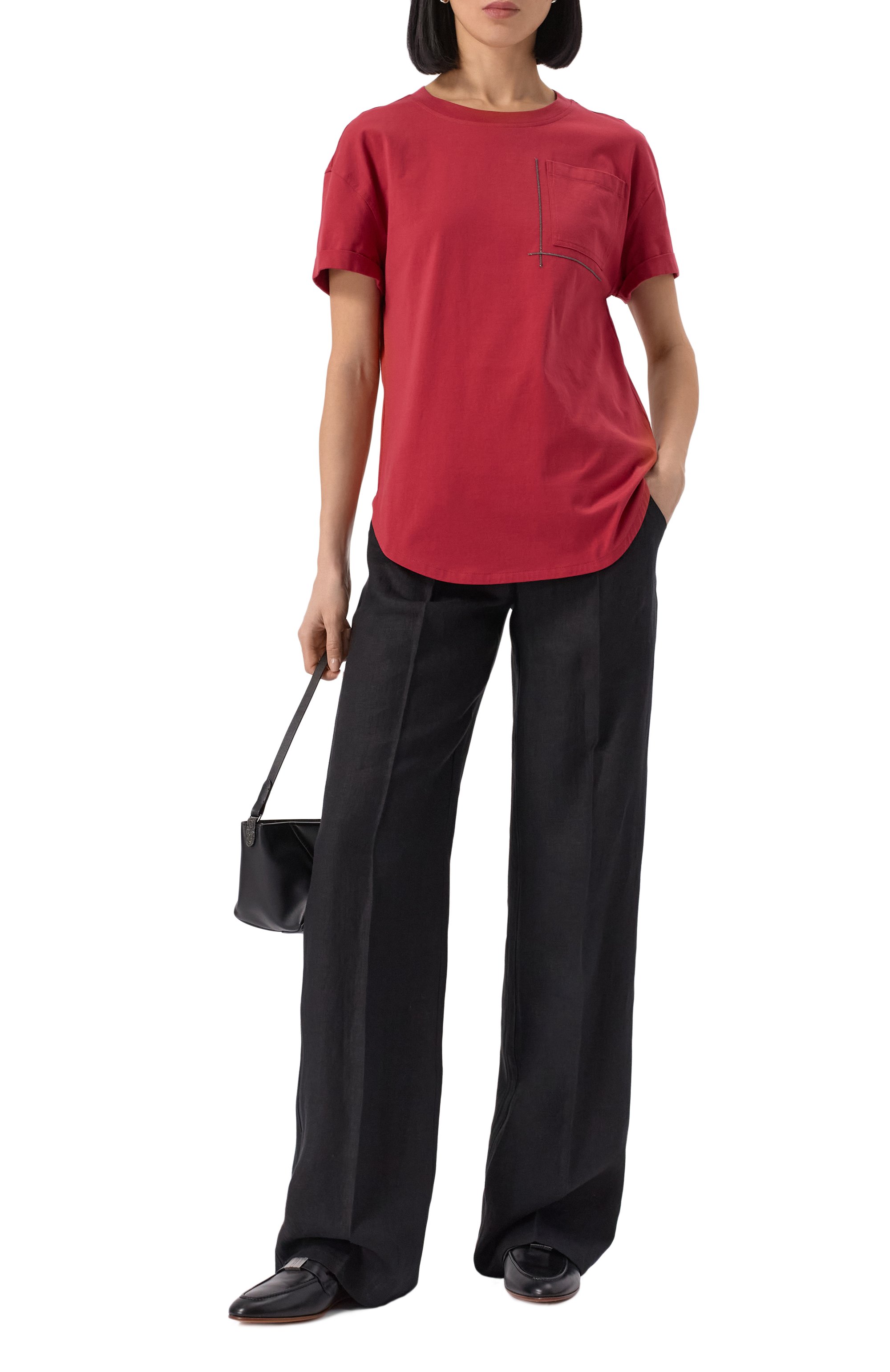 Хлопковая футболка BRUNELLO CUCINELLI, арт. M0T81HA850, фото 2