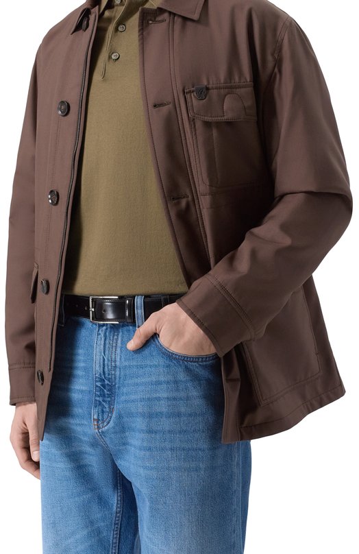 Кожаный ремень Doucal's DC0001SIGMUF0079 Чёрный  DC0001SIGMUF0079 Фото 2