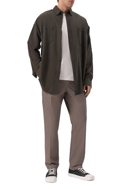 Хлопковые брюки RICK OWENS, арт. RU01E5390/P, фото 2