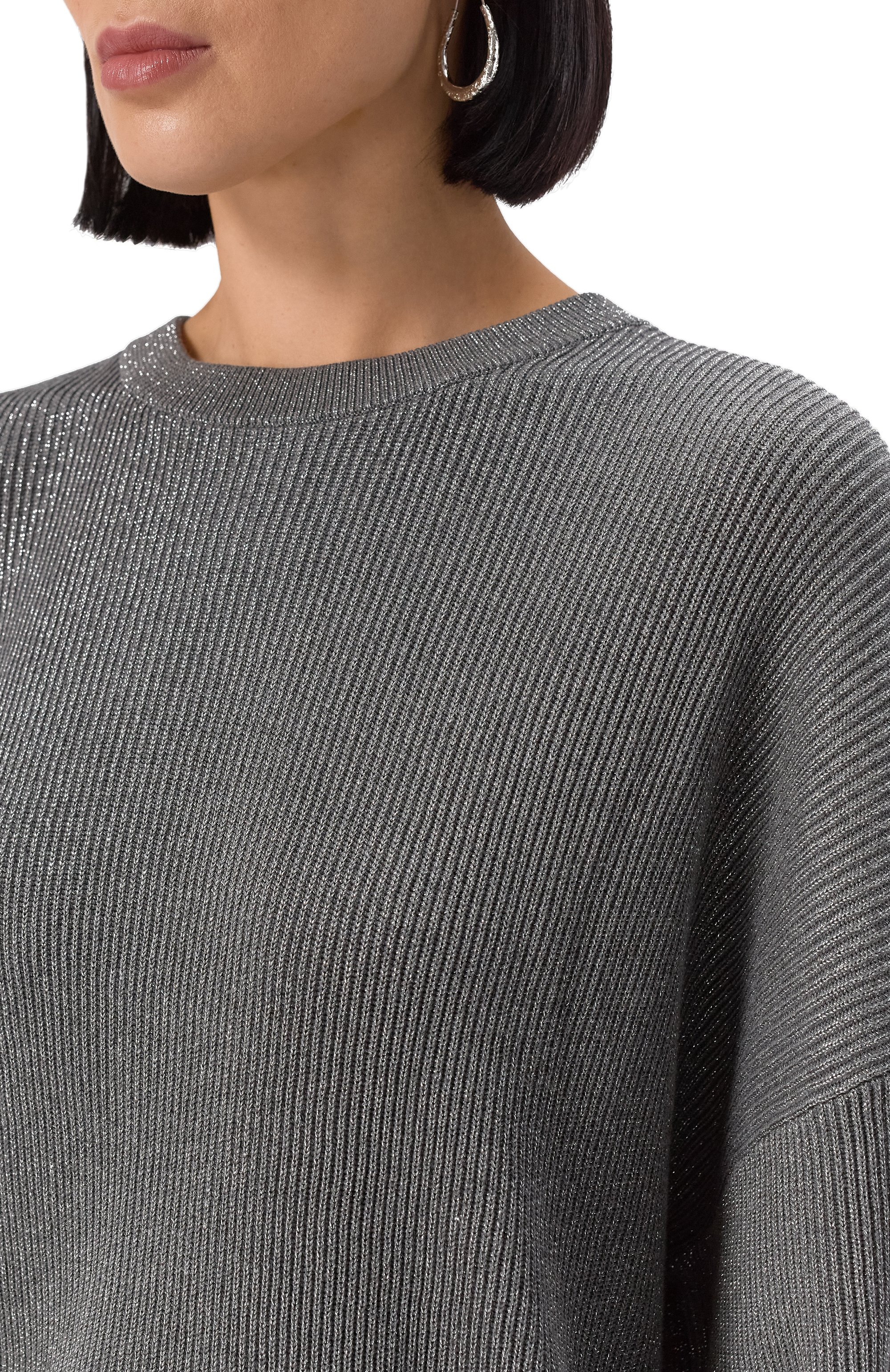 Свитер из хлопка и вискозы BRUNELLO CUCINELLI, арт. MAZ260200P, фото 5