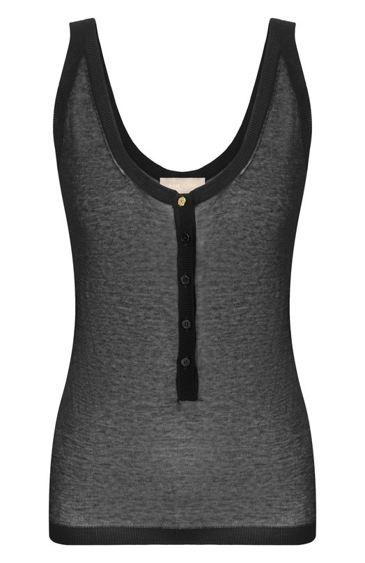 Хлопковый топ Elie Saab T0269/CK017 Чёрный T0269/CK017