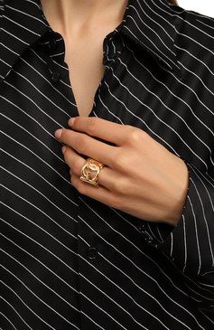 Женское кольцо DOLCE & GABBANA золотого цвета, арт. WRP6L1 W1111/G0LD | Фото 2 (Нос: Не проставлено; Региональные ограничения белый список (Axapta Mercury): Не проставлено; Материал: Металл)