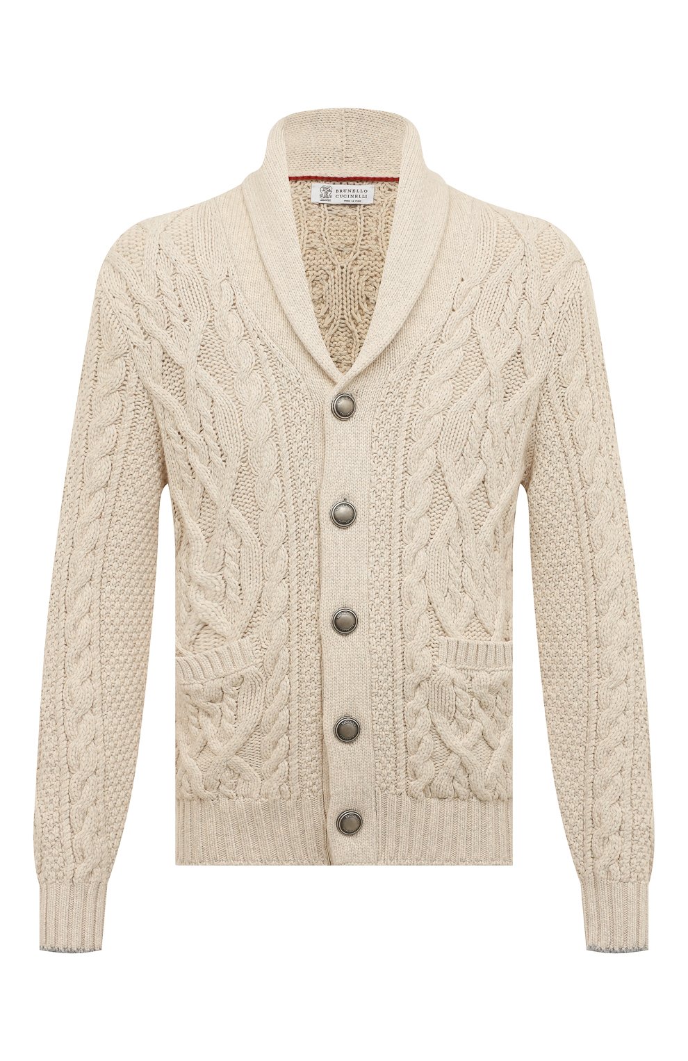 Хлопковый кардиган BRUNELLO CUCINELLI светло-бежевого цвета по цене 192500 руб., арт. 221M79502206, фото 1 Хлопковый кардиган BRUNELLO CUCINELLI, арт. 221M79502206, фото 1