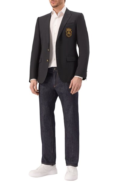 Пиджак из шерсти и шелка DOLCE & GABBANA, арт. G2LK0Z/FU3H1, фото 3